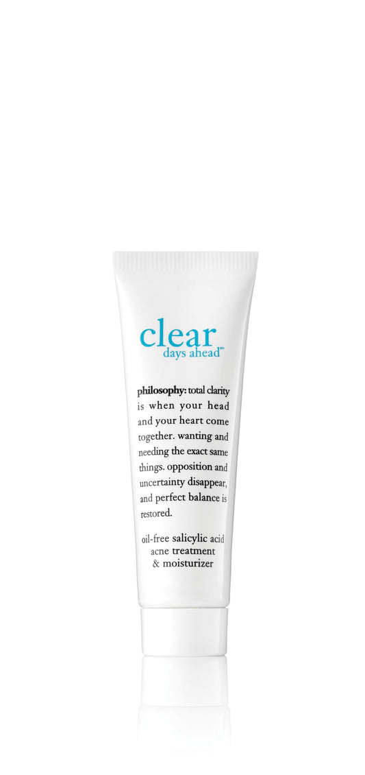 philosophy clear days ahead acne treatment and moisturizer