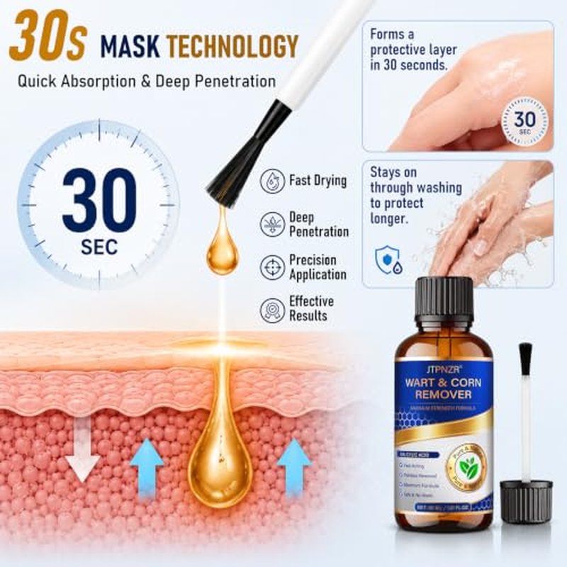 20% Salicylic Acid Skin Tag & Wart Remover - 30ml Kit