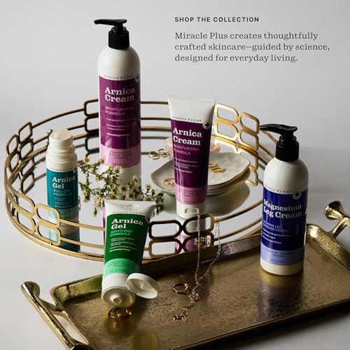 Miracle Plus Natural Arnica Bruise Body Gel Roll On Applicator | Arnica Montana Lotion For Thin Skin Bruising And Swelling After Surgery | Vitamin K Cream | Skin Care Ointment For Bruises, 3 Fl Oz