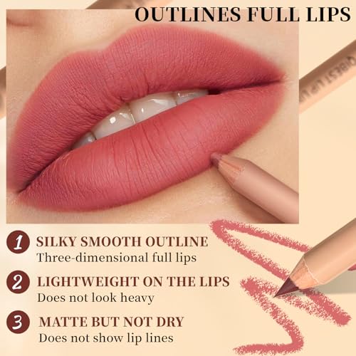 12-Color Matte Lip Liner Set - Waterproof & Long-Lasting