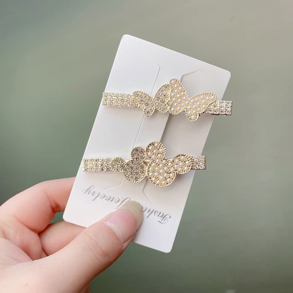 Rhinestone Alligator Hair Clips Duckbill Hairpins Flower Hair Barrettes for Women Hair Styling Tools Hair Accessories Pearls Hair Pins