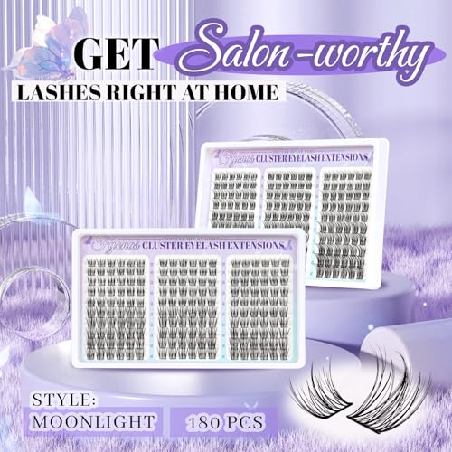 Fyonas Wispy Eyelash Clusters - 180pcs C Curl 10-16mm