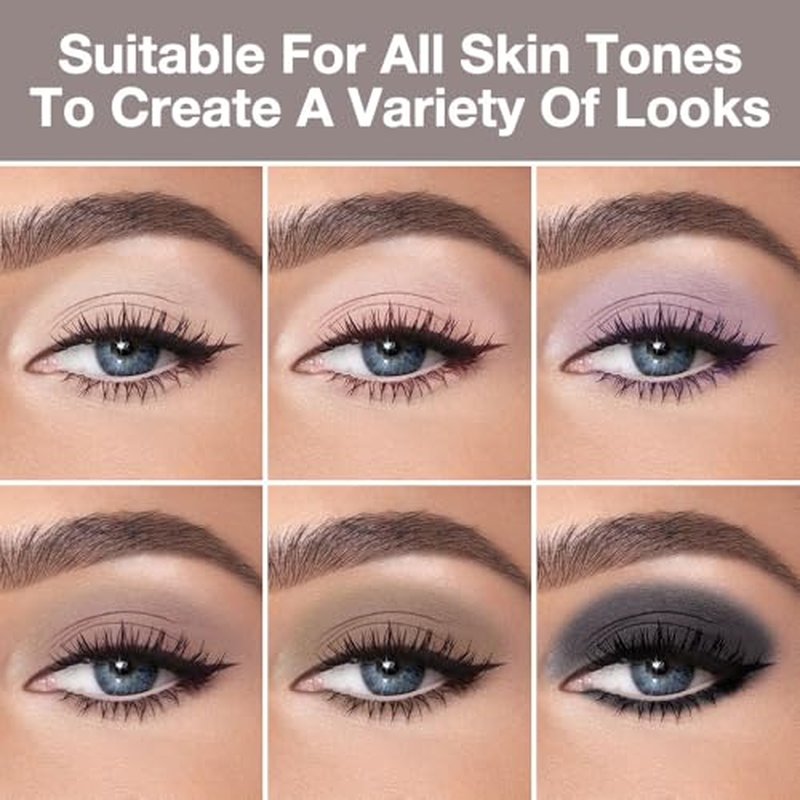 6-Color Nude Smokey Eyeshadow Palette with Mirror