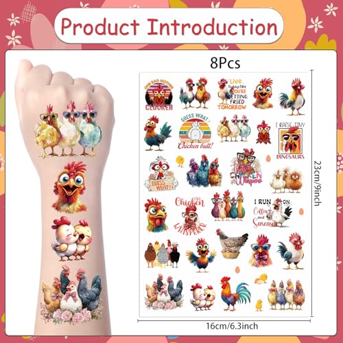 Funny Chicken Temporary Tattoos - 200+ Designs