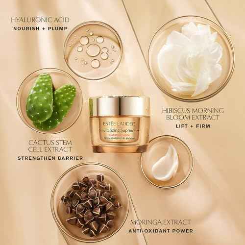 Est?e Lauder Revitalizing Supreme+ Holiday Skincare Gift Set | The Lift + Firm Routine | Includes Full-Size Moisturizer 1.7 Ounce + Cleanser 1 Fl Oz, Eye Cream 0.17 Ounce, Face Serum 0.5 Fl Oz