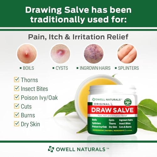 Owell Naturals Drawing Salve Ointment for Boils & Cystic Acne
