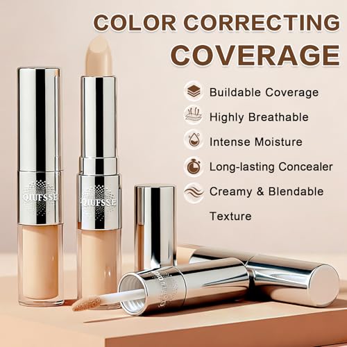 Dual-End Concealer Stick - Liquid & Balm for Full Coverage