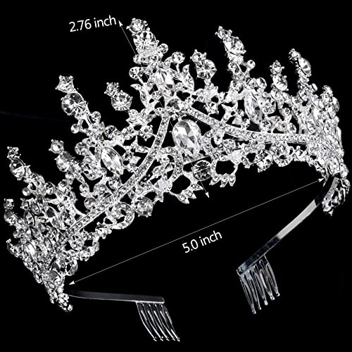 Queen Crown for Women Crystal Rhinestone Wedding Tiara