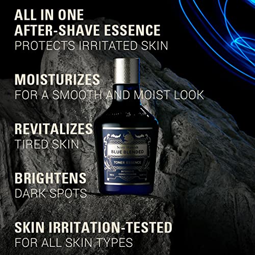 Scott Hamish Blue Blended Toner Essence - Men Facial Toner Essence with Hyaluronic Acid & Amino Acid - Hydrating Toner Restore Vitality ? All in One Face & Aftershave, 6.09 fl.oz.