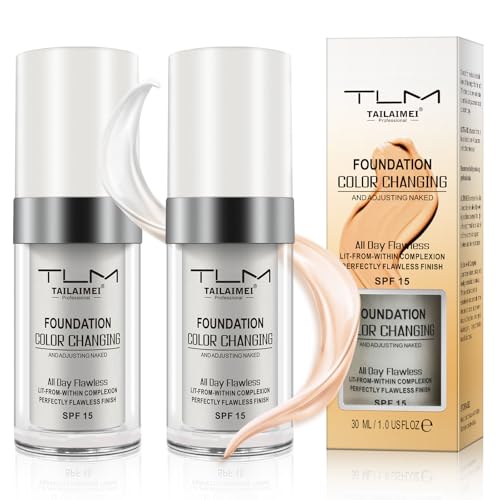 Color Changing Foundation Liquid Base SPF 15 - 2 Pack