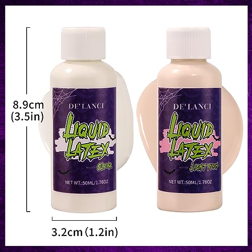 Liquid Latex SFX Makeup - 2 Pcs Realistic Latex for Scars & Wounds