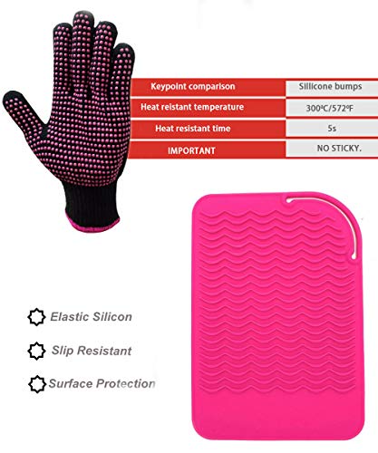 Heat Resistant Glove & Mat Set for Hair Tools
