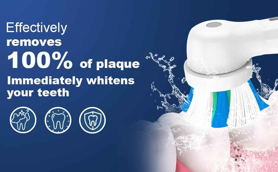 8 Pack Smart Cleaning Replacement Heads Compatible with Oral B iO 2 3 4 5 6 7 8 9 10 Series Electric Toothbrush, Brush Heads Compatible with Oral B iO Electric Handles (Black)