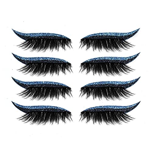 Gazaar Reusable Eyelash Stickers, 4 Pair 7 Colors