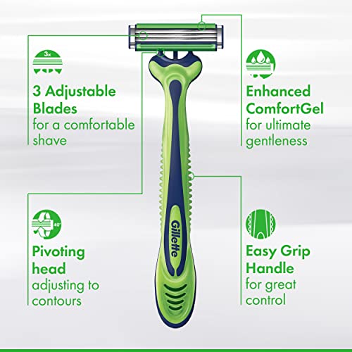 Gillette Sensor3 Sensitive Men's Disposable Razor, 4-Pack