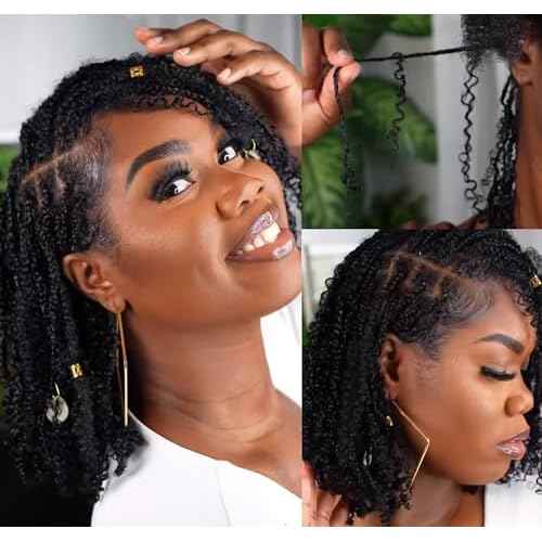 Afro Kinky Bulk Human Braiding Hair 100% Unprocessed Brazilian Virgin Human Hair Extensions Micro Kinky Curly Braids Hair Braids Double Drown Full End Bulk Hair 18 Inch 100g