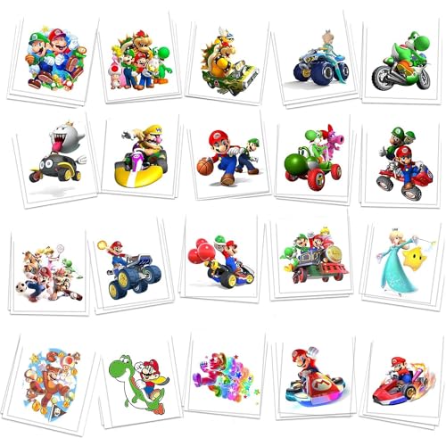60 Pcs Cartoon Temporary Tattoos for Kids - Waterproof Party Favors
