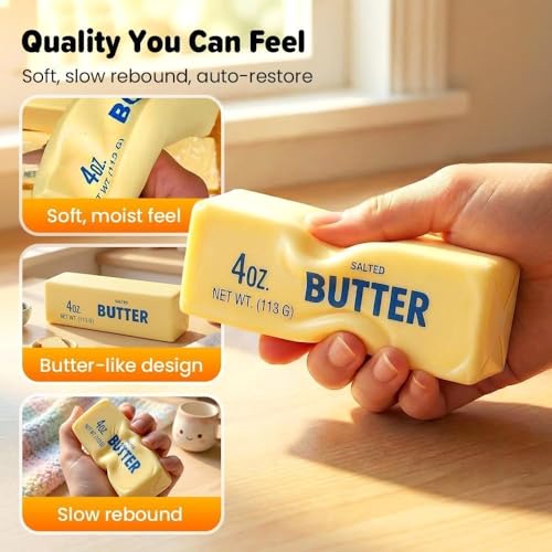 Dumpling Butter Squishy Toy - Soft Stress Relief Fidget