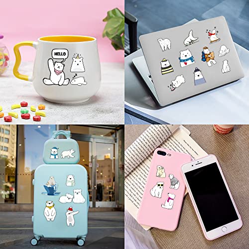 96PCS Polar Bear Temporary Tattoos ? Winter Arctic Theme Birthday Party Decorations, Cute Animal Stickers for Kids Boys Girls, Party Favors, School Prizes & Gifts