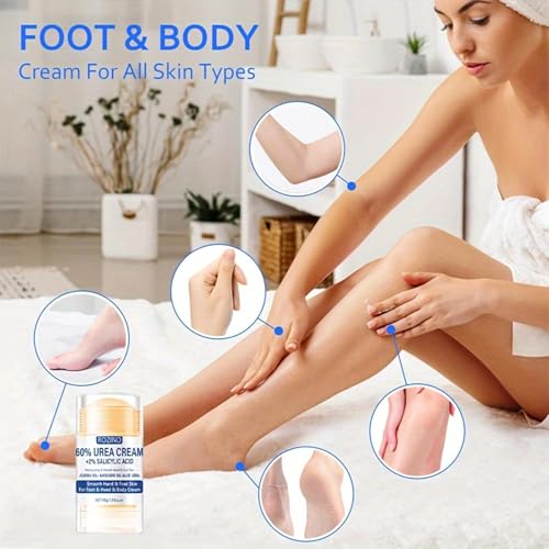 60% Urea Foot Cream Stick for Dry Cracked Heel & Skin Repair, Moisturizing Balm