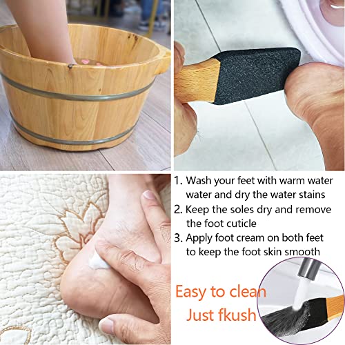 TOPMEET Ergonomic Wooden Foot File Callus Remover for Dead Skin & Heels