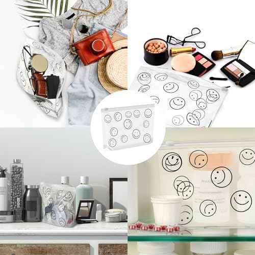 Silkfly 50 Pcs Clear Makeup Bags Bulk Cosmetic Bags with Zippers Travel Toiletry Pouch for Women Men Portable Waterproof PE Pouch Fit Airport Airline Compliant