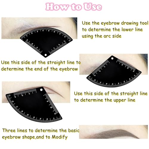 Eyebrow Mapping Ruler – Reusable Acrylic Brow Stencil Template