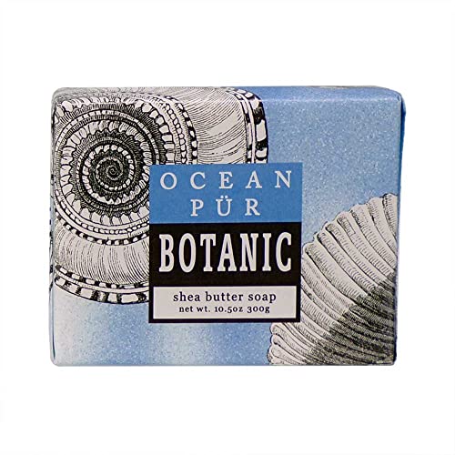 Greenwich Bay Vegan Natural Botantical Shea Butter Bar Soap, French Milled Triple Milled, Essential Oils, 6.35 ounces (Ocean Pur)