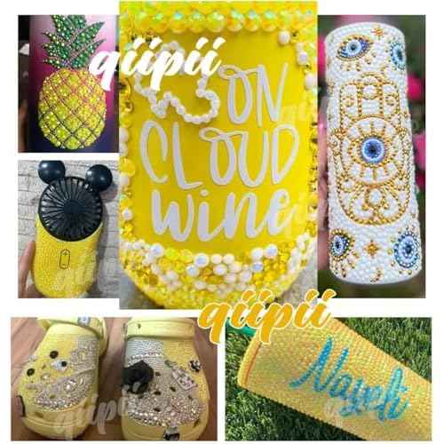 Resin Rhinestones for Bedazzling Crafting 3mm 4mm 5mm 4 Color Champange Golden Orange Brown Flatback Crystal Gems Stones Bulk Crystals Diamonds for Nails Face Makeup Tumblers Bottles DIY Crafts