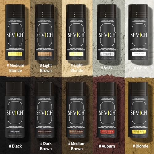 SEVICH Hair Fibers for Thinning Hair, Black 25g