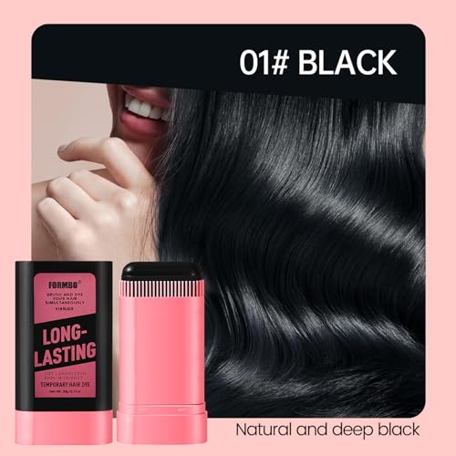 Hair Dye Comb for Instant Gray Coverage - Black, Long-Lasting Touch Up