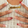 Rouge ?toile Bold Elegant Star-Shaped Wearable Nails (10-Piece Set), Acrylic/UV Gel Press On Nails for Holiday Celebrations, Parties & Shiny Nail Looks (Multicolor, M)