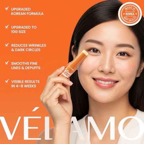 VELAMO ADVANCED Retinol Eye Balm Stick: Made in Korea, Travel Essentials, Upgraded 8-in-1 Formula with Collagen, Niacinamide & Peptides ? Under Eye Cream for Dark Circles, Puffiness & Wrinkles 1.05oz