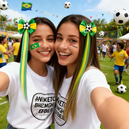 Brazil Soccer Fan Kit – 7-Piece Adult Supporter Accessories Set