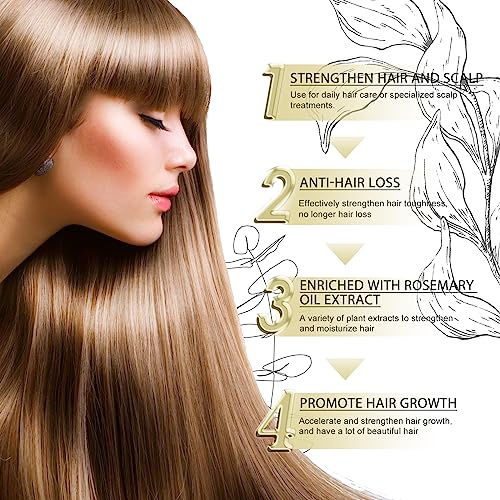 HuaQing Natural Rosemary Hair Growth Oil - 180 ML for Damaged Hair