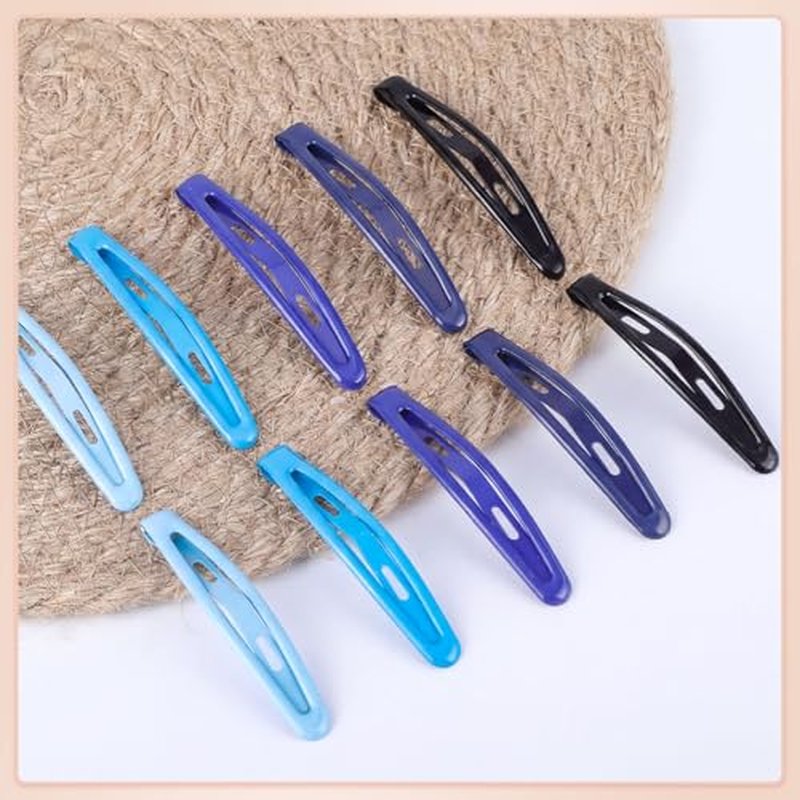 40 Pcs Metal Snap Hair Clips for Women Girls, 5 Colors
