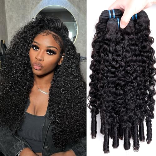 Burmese Curly Human Hair Bundles 18-22" 3C4A Unprocessed