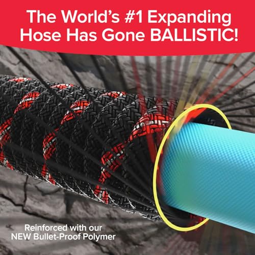 Pocket Hose Ballistic 50 FT Expandable Garden Hose – No-Kink, As Seen on TV