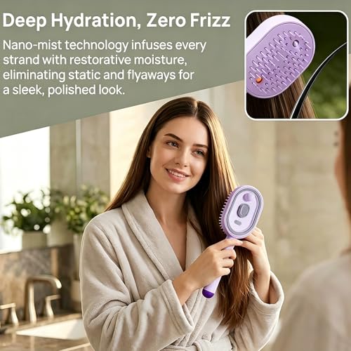 Electric Spray Air Cushion Massage Comb with Red Light