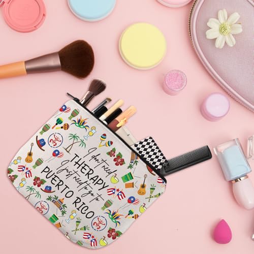WSNANG Puerto Rico Vacation Gift Puerto Rico Travel Makeup Bag Puerto Rico Tourism Zipper Pouch Puerto Rico Lover Gift (puerto rico bag)