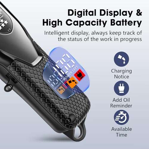 HIENA PRO Professional Hair Clippers Set for Men - Cordless & Rechargeable