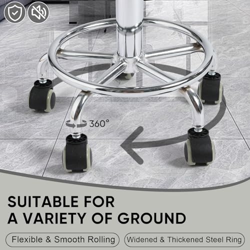 500lb Heavy-Duty Rolling Stool with Height Adjustment