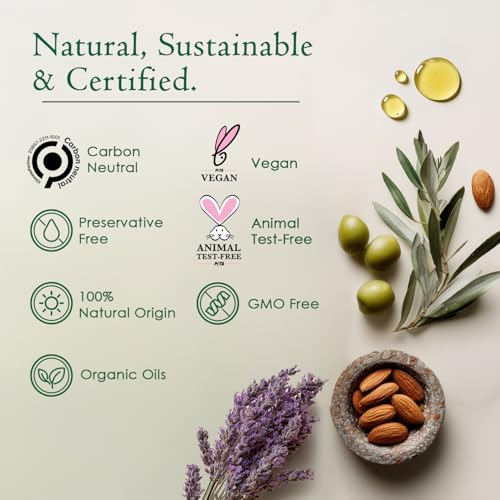Ancient Greek Remedy Organic Spa Gift Set - Body Oil, Face Moisturizer, Foot Balm & 2 Soap Bars - Lavender Scented Skin Care Gift Basket for Women - Perfect for Christmas, Birthdays & Self Care
