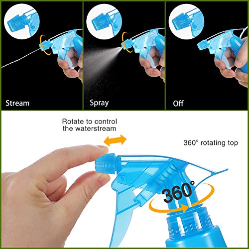 8 Oz Spray Bottles with Adjustable Nozzle - 4 Pack