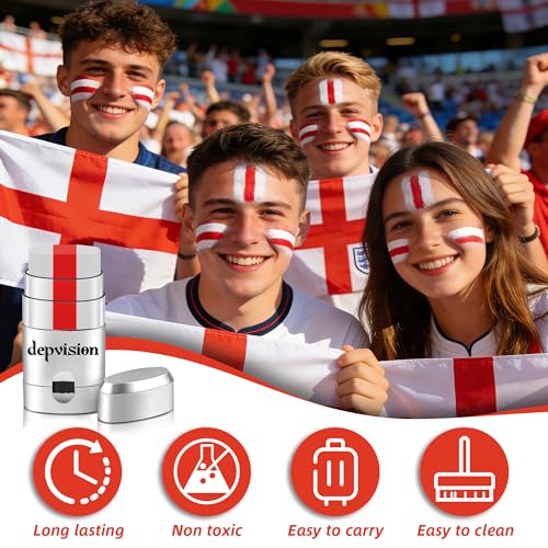 3 Pack Hypoallergenic Face Paint Sticks for Sports Fans