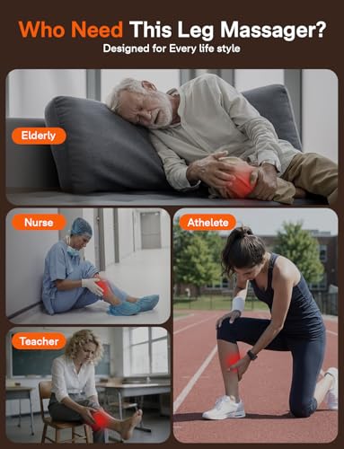 ALLJOY Leg Massager with Heat and Compression for Pain Relief
