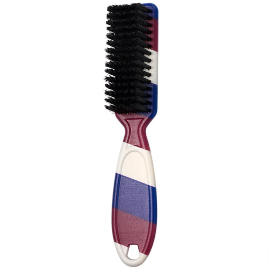 Vtrem Head Brush for Barbers: Flag Stripe Brush Barber Cleaning Push Scissors Nylon Brush Hair Styling Brush Tool for Men