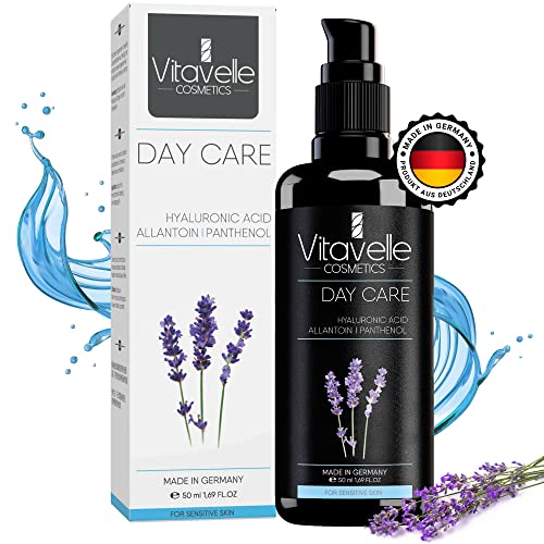 VITAVELLE Natural Day Moisturizer ? Anti-Aging Hydrating Cream with Allantoin & Hyaluronic Acid ? Lightweight Daily Facial Care for Oily & Combination Skin (1.69 Fl Oz)