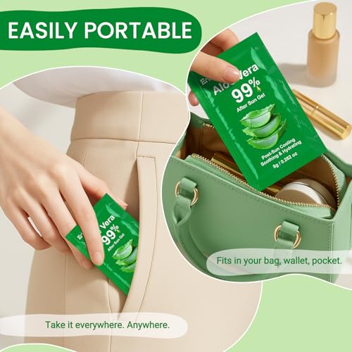 Erinde 30-Pack Travel Size Aloe Vera Gel - Face, Hair & Body