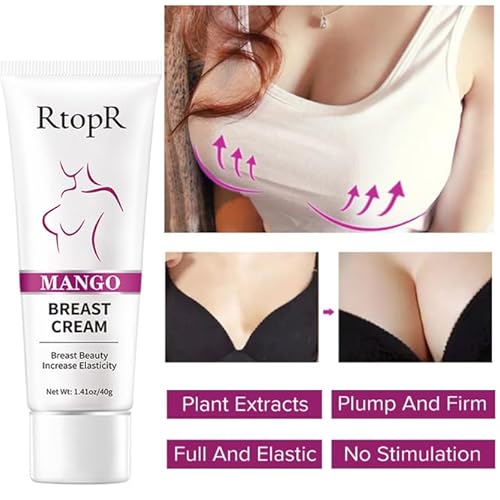 2 Pack Breast Enhancement Cream - Powerful Lifting & Plumping Formula for Breast Growth & Enlargement - Upsize Cream for Bust Increase & Pump Up Breast - Natural Bust Enhancement